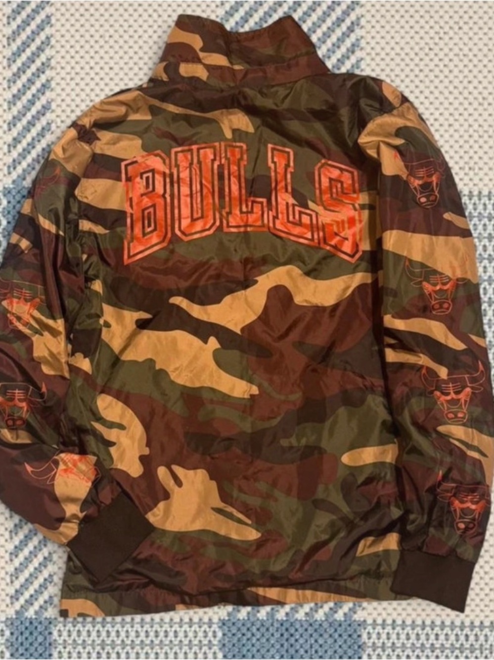NBA Camouflage Jacket with Orange Team Accent